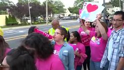 Hofstra University Protest, Presidential Debate 2016 Stock Footage