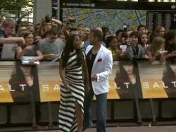 Angellica Bell and Michael Underwood at the Salt UK Premiere at London England. (Footage by WireImage Video/GettyImages) Stock Footage