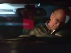 Ted Field & Emily Tweed depart Troubadour in Stock Footage