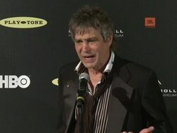INTERVIEW - Roger Fisher on the awards at 28th Annual Rock and Roll Hall Of Fame Induction Ceremony - Press Room 4/18/2013 in Los Angeles, CA.(Footage by WireImage Video/Getty Images Entertainment Video) Stock Footage
