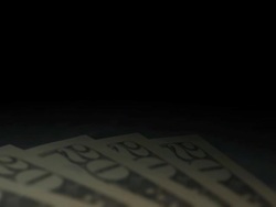 $20 Bills Multi-Perspective Fly Overs (1080/30P) Stock Footage