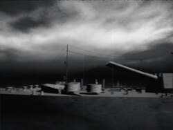 World War Two Battleship Stock Footage