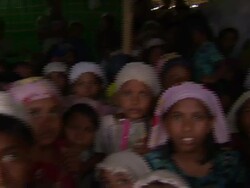 Children at Sittwe Rohingya Muslim Refugee School News Clip
