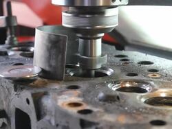 Valve seat grinding machine. Stock Footage