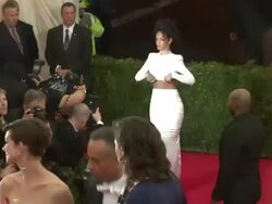 Rihanna - 'Charles James: Beyond Fashion' Costume Institute Gala - Arrivals Stock Footage