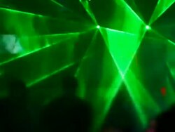HD Disco dancers in front of laser light Stock Footage