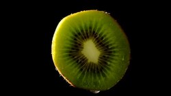 Fruit Kiwi Healthy slowly rotating with black background Stock Footage