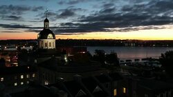 Time Lapse of Kingston City Hall, Ontario, Canada at Sunrise Stock Footage