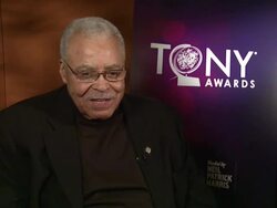 INTERVIEW: James Earl Jones on thinking he was a supporting actor and his suprise at the nomination at 2012 Tony Awards Meet The Nominees Press Reception  Stock Footage