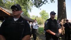 Ku Klux Klan rally in Madison, Indiana Stock Footage