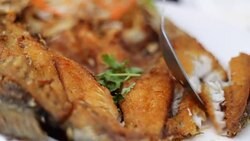 people eating thai food CU Stock Footage