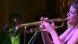 CLEAN : Dutch woman with a trumpet takes Colombian salsa by storm News Clip