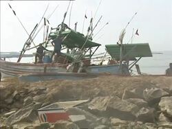 Tsunami aftermath in Hambantota, Sri Lanka News Clip