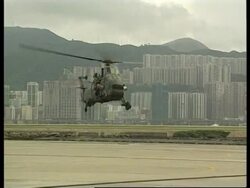 Hong Kong - Final RAF fly-past News Clip