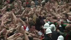 CLEAN : Belgium town stages annual dragon slaying festival News Clip