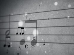 sheet music, musical notation, notes, treble clef Stock Footage