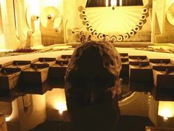 Yerevan, Cascade, night scene of the statues and monuments Stock Footage