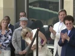 Dedication of Holly Hunter's Star Stock Footage