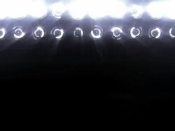 Stage lights flashing, with sound. White. Stock Footage