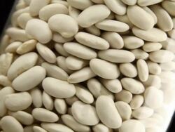 White beans in glass jar spinning - loopable Stock Footage