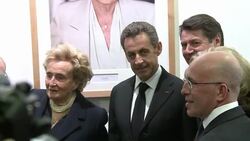 CLEAN : Sarkozy makes first public outing News Clip