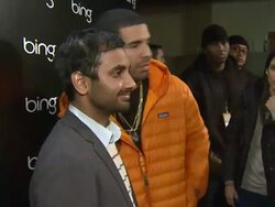 Aziz Ansari and Drake at Bing Bar Sundance 2012 - Day 3 in Park City, Utah, on 1/21/2012 (Footage by WireImage Video/Getty Images Entertainment Video) Stock Footage
