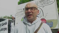 Environmental protest against tar sands exploration News Clip