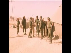 SYND23-11-73 SUEZ ROAD UNITED NATIONS AND ISRAELI TROOPS AT KILOMETRE 101 News Clip
