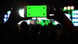 Taping a concert show Green screen Stock Footage