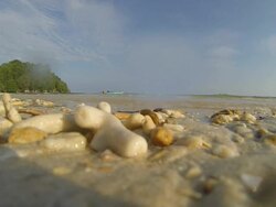 UNDERWATER: Waves splashing over Stock Footage