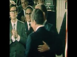 SYND 14-10-73 RICHARD NIXON INTRODUCES GERALD FORD AS NOMINATION FOR VICE PRESIDENT News Clip