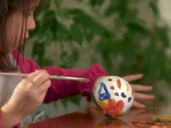 HD: Little Girl Doing Art Stock Footage