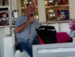 Anthony Bourdain & Nigella Lawson at the Grand Tas Stock Footage