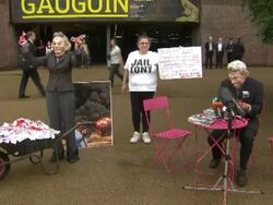 Protests held over Tony Blair's book News Clip