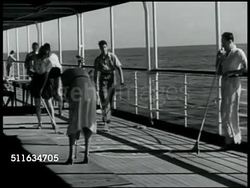 People on Cruise Ship deck Instructional Video