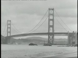 The Golden Gate Bridge stretches across San Francisco Bay. News Clip