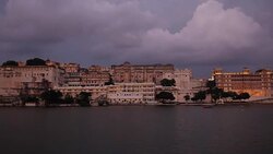 Lake Pichola in Udaipur India Stock Footage