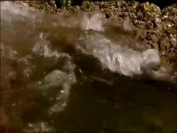 Waves splash on rocks, close up, Andalucia, Spain Stock Footage