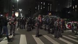 CLEAN : Protesters march against new Brazil government in Sao Paulo News Clip