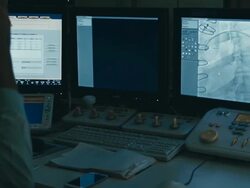 Doctor monitoring injection process into blood vessels Stock Footage