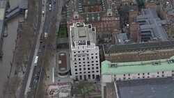 Aerial shots of the New Metropolitan Police HQ News Clip