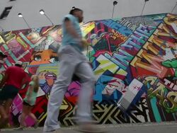 New York City Mural Pays Homage To Fallen Street Artists Stock Footage