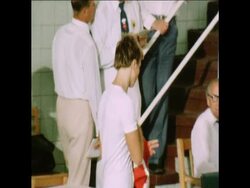 SYND 11 9 77  RUSSIA V AMERICA SWIMMING News Clip