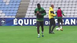 CLEAN : Football: pre match training ahead of France Cameroon News Clip
