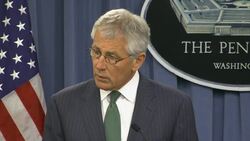 Hagel says US rethinking opposition on arming Syrian rebels, meets UK counterpart News Clip