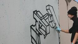 Graffiti artist (HD) Stock Footage