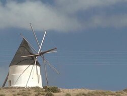 Spanish windmill Stock Footage