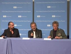 SPEECH: Roger Daltrey on the program at the The UCLA Daltrey/Townshend Teen And Young Adult Cancer Program Dedication at Los Angeles CA.  Stock Footage