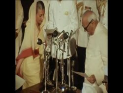 SYND19/03/71 INDIRA GANDHI IS SWORN IN TO OFFICE News Clip