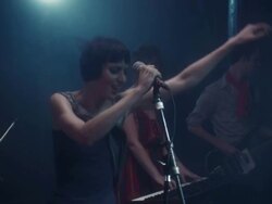 SLO MO band performing on stage / New York, New York Stock Footage